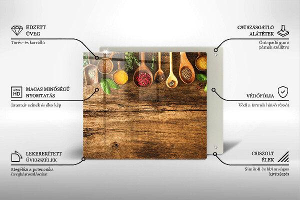 Kitchen worktop protector Wooden spices