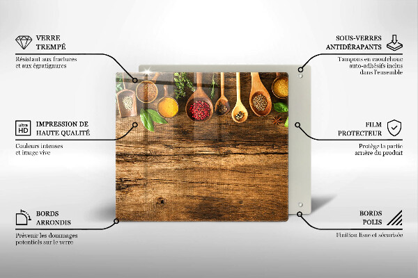 Kitchen worktop protector Wooden spices