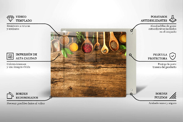 Kitchen worktop protector Wooden spices