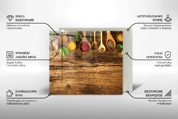 Kitchen worktop protector Wooden spices