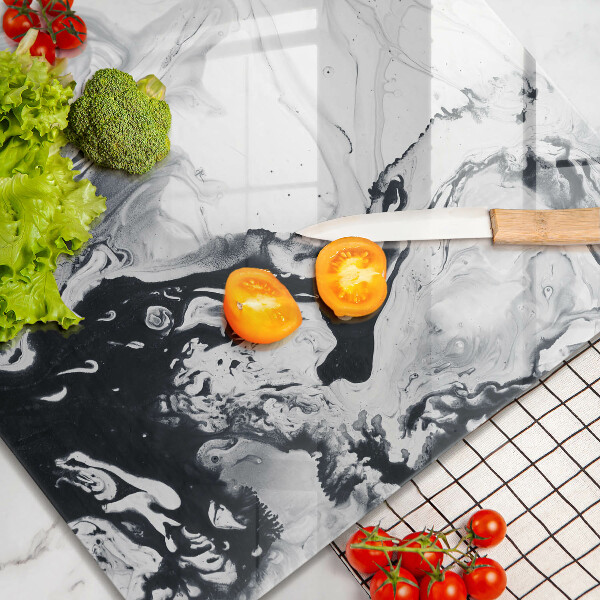Chopping board glass Ink abstraction