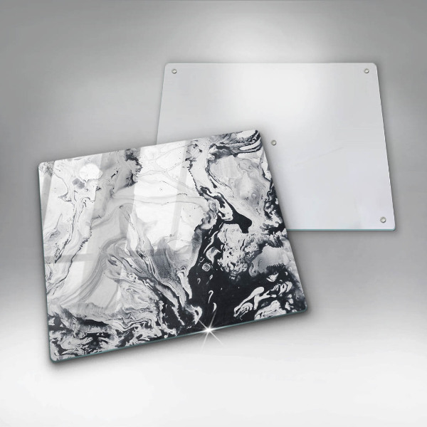 Chopping board glass Ink abstraction