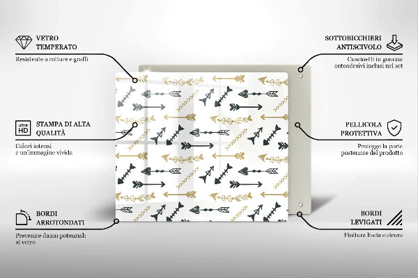 Kitchen worktop protector Boho arrow pattern