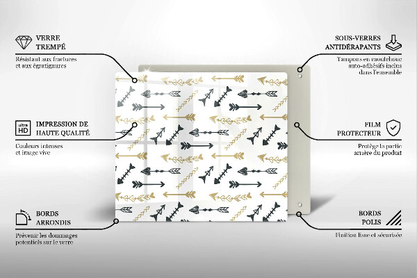 Kitchen worktop protector Boho arrow pattern