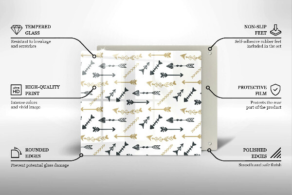 Kitchen worktop protector Boho arrow pattern