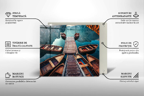 Kitchen worktop protector Boats on the lake