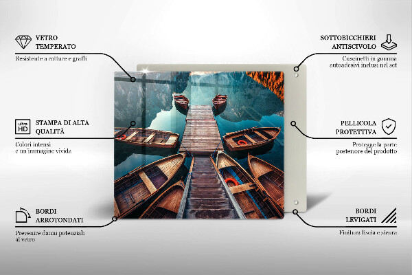 Kitchen worktop protector Boats on the lake