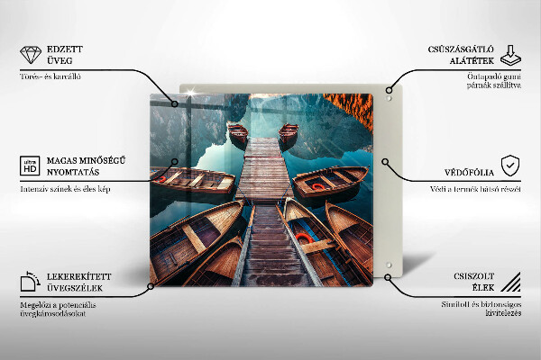 Kitchen worktop protector Boats on the lake