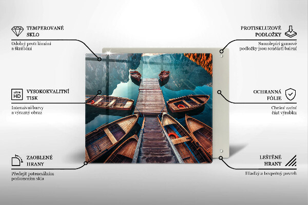 Kitchen worktop protector Boats on the lake