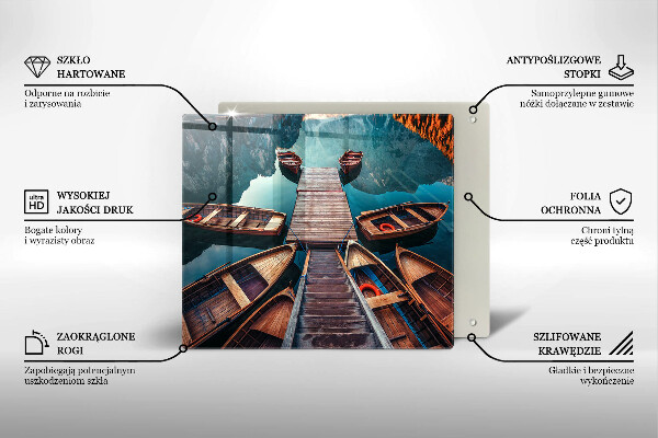 Kitchen worktop protector Boats on the lake