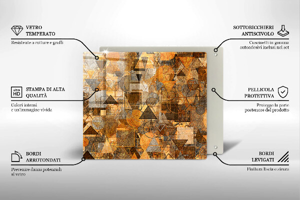 Kitchen worktop protector Geometric figure pattern