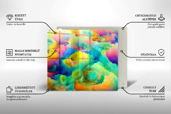 Kitchen worktop protector Colorful abstraction