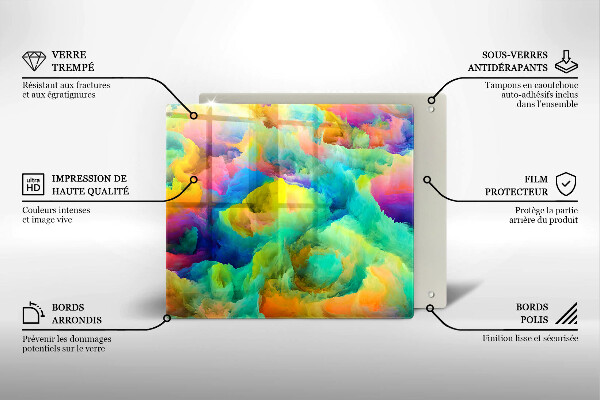 Kitchen worktop protector Colorful abstraction