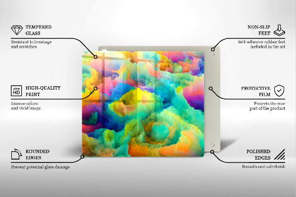 Kitchen worktop protector Colorful abstraction