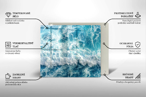 Kitchen worktop protector Water sea waves