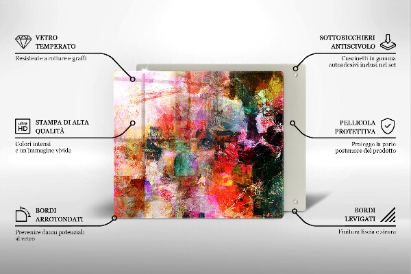 Kitchen worktop protector Paint abstraction