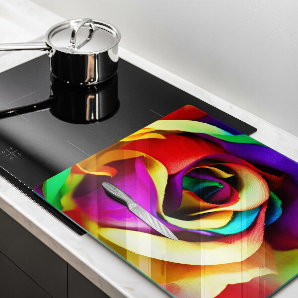 Kitchen worktop protector Colorful rose petals