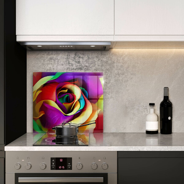 Kitchen worktop protector Colorful rose petals