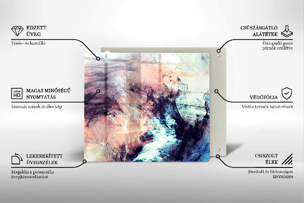 Glass worktop saver Painted abstraction