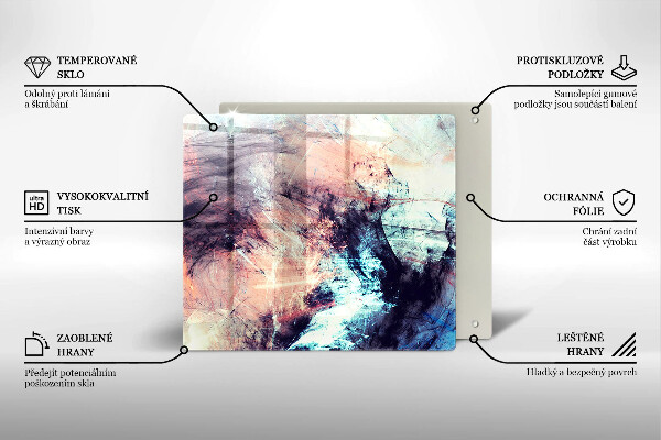 Glass worktop saver Painted abstraction