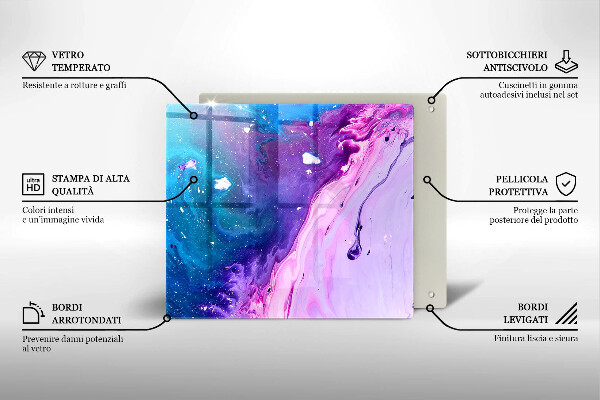 Glass worktop saver Abstraction ink
