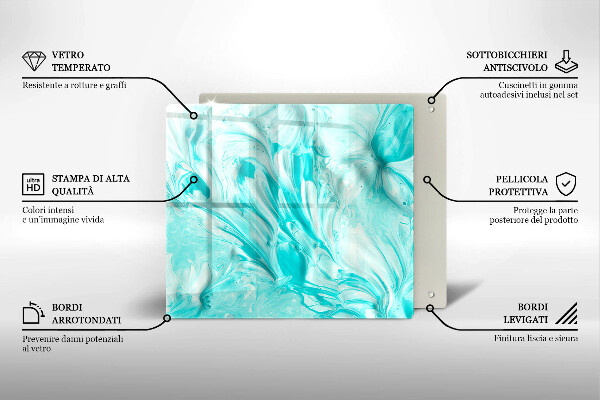 Glass worktop saver Paints abstraction