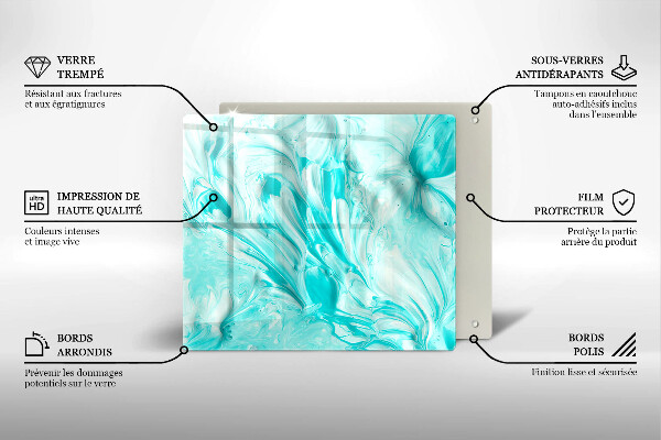 Glass worktop saver Paints abstraction