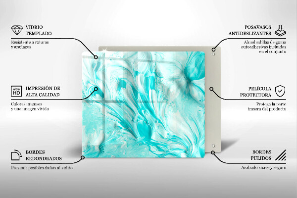 Glass worktop saver Paints abstraction