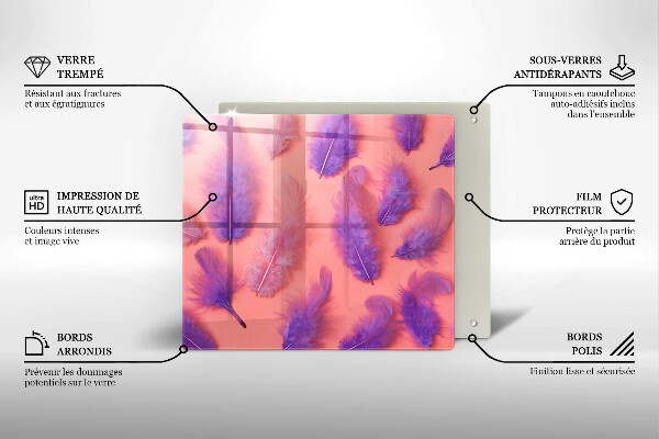 Kitchen worktop protector Fluffy feathers