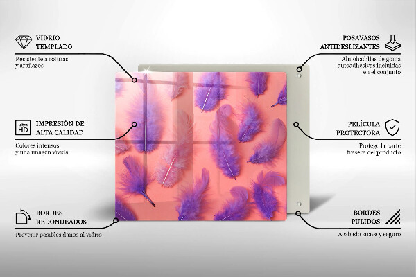 Kitchen worktop protector Fluffy feathers