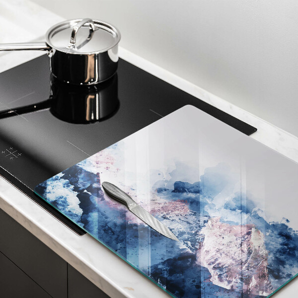 Kitchen worktop protector Abstraction painted mountains