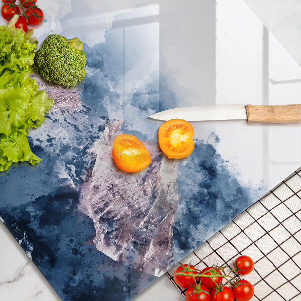 Kitchen worktop protector Abstraction painted mountains