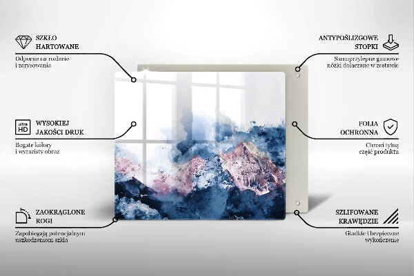 Kitchen worktop protector Abstraction painted mountains