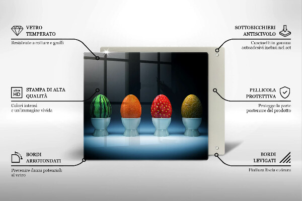 Kitchen worktop protector Abstraction egg fruits