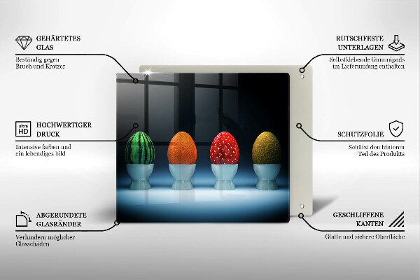 Kitchen worktop protector Abstraction egg fruits