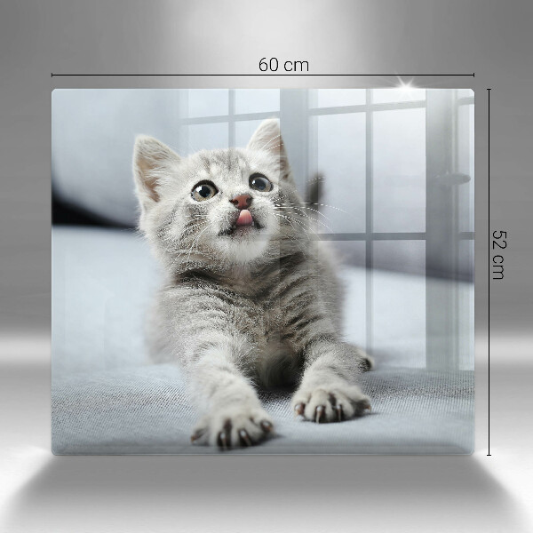 Chopping board glass Little cute kitty