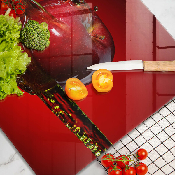 Kitchen worktop protector Apple fruit in water