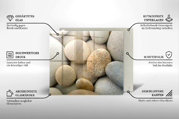 Kitchen worktop protector Oval stone pattern