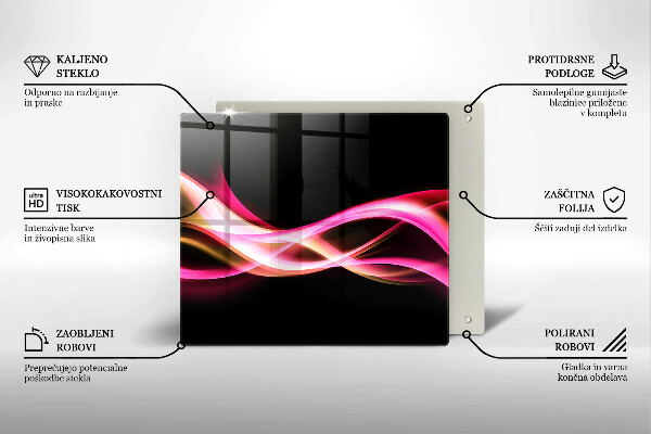 Kitchen worktop protector Neon Smoke abstraction