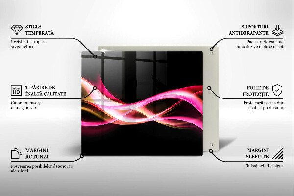 Kitchen worktop protector Neon Smoke abstraction