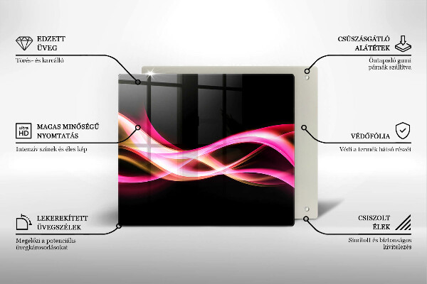 Kitchen worktop protector Neon Smoke abstraction