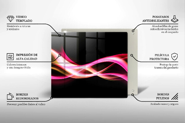 Kitchen worktop protector Neon Smoke abstraction