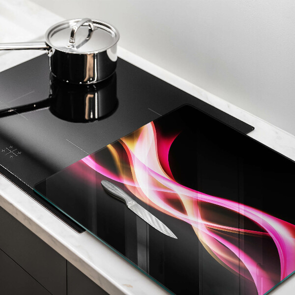 Kitchen worktop protector Neon Smoke abstraction