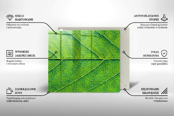 Chopping board glass Leaf lines nature