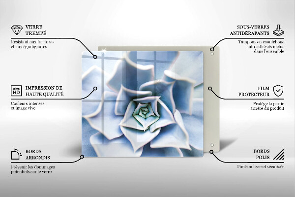 Chopping board glass Flower plant