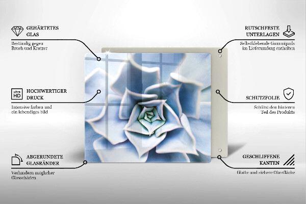 Chopping board glass Flower plant