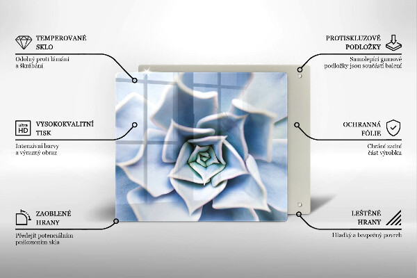 Chopping board glass Flower plant