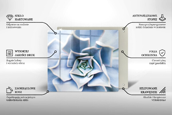 Chopping board glass Flower plant