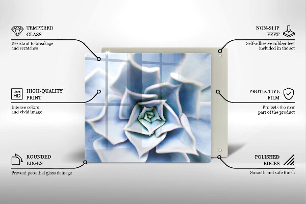 Chopping board glass Flower plant