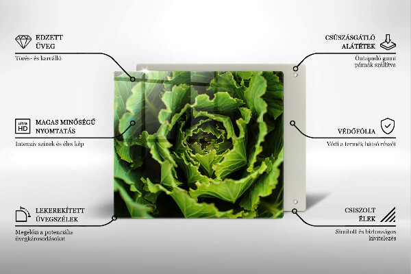 Chopping board glass Food - lettuce